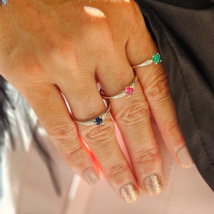 Anillo Caeli Zafiro Plata de Ley