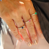 Anillo Caeli Esmeralda Plata de Ley
