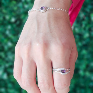 Anillo Amatista Plata de Ley