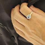 Anillo London Agua Marina Plata de Ley