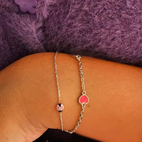 Pulsera Mariquita Rosa