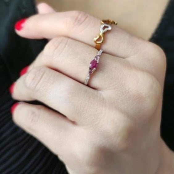 SORTIJA  DIAMANTES Y RUBIES 18K-S003