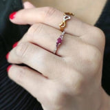 SORTIJA  DIAMANTES Y RUBIES 18K-S003