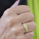 SORTIJA ORO CROISSANT BRILLO PV20781-2