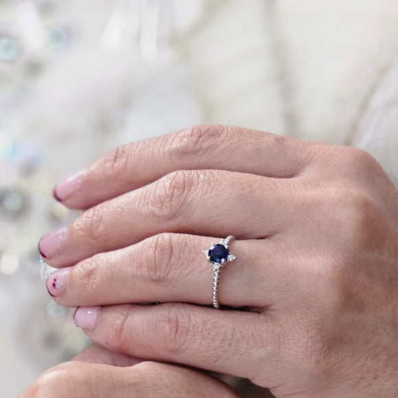 SORTIJA ZAFIRO Y BRILLANTES VF007