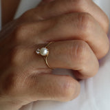 SORTIJA ORO PERLA Y CIRCONITA PVS002