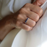 ANILLO ZAFIROS Y BRILLANTES VFS006