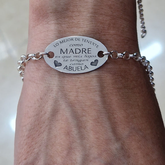 Pulsera Grabado Laser Madre