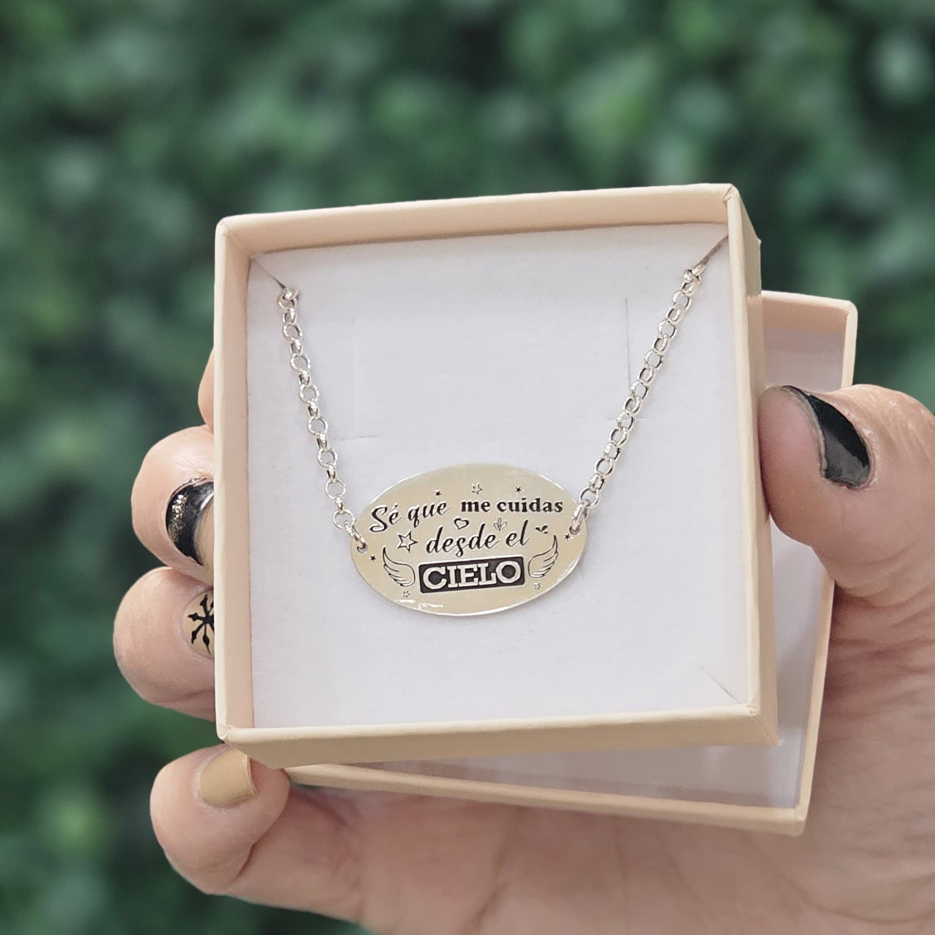 PULSERA OVAL FRASE