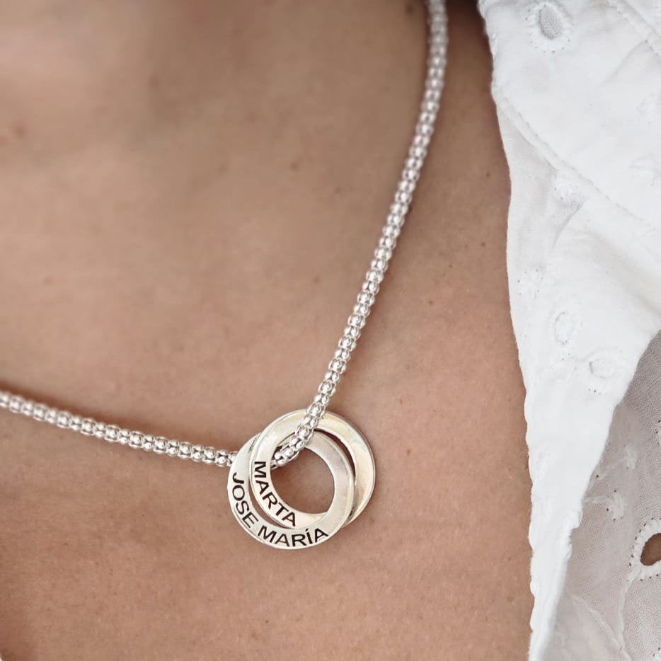 COLGANTE ANILLOS GRABADOS