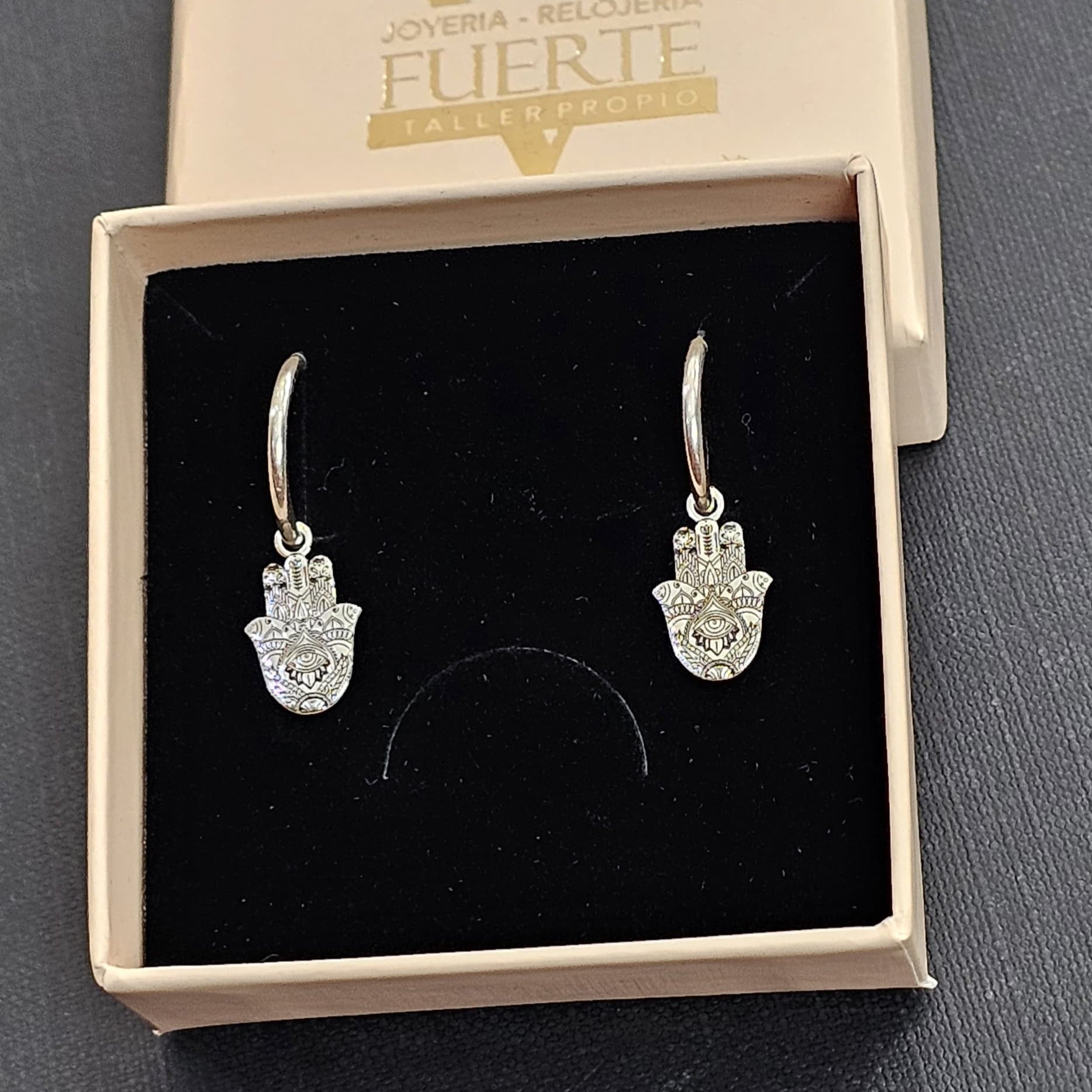 PENDIENTES AROS MANO FATIMA