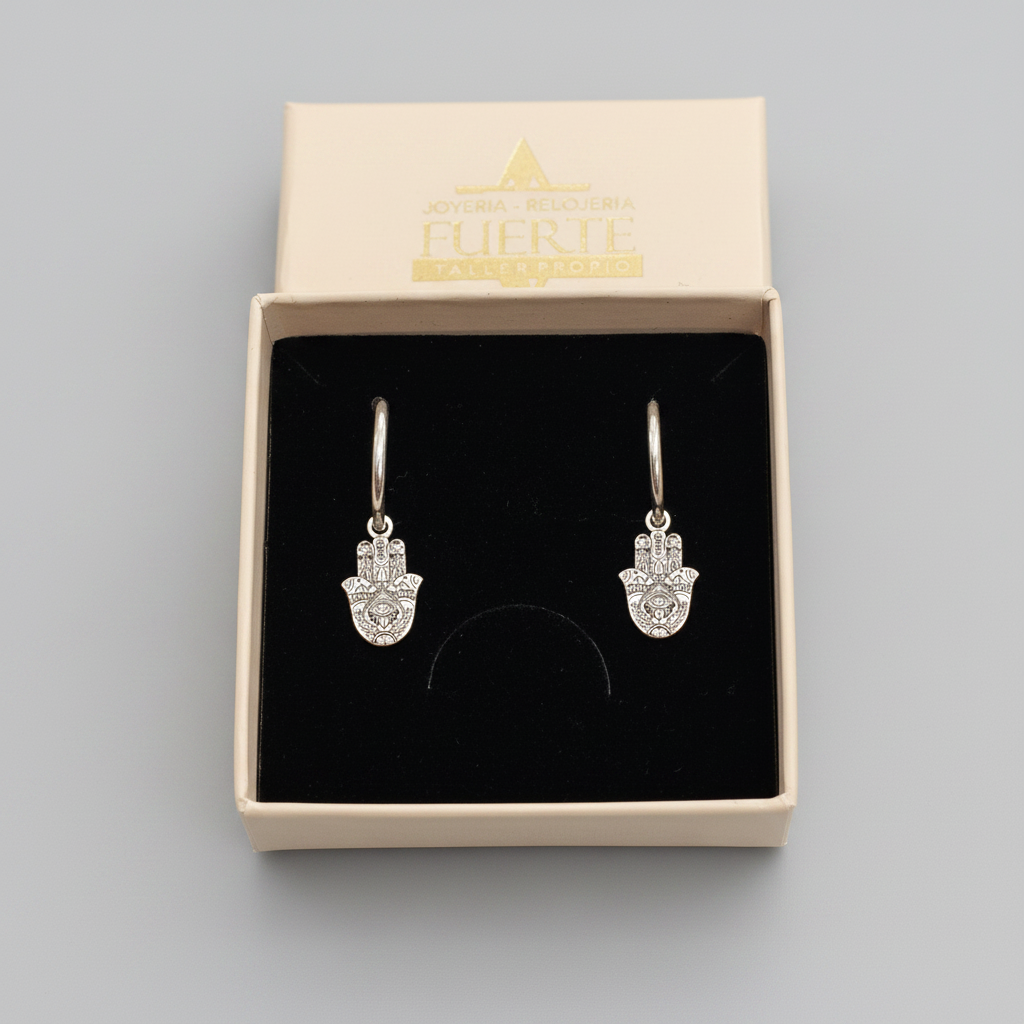 PENDIENTES AROS MANO FATIMA