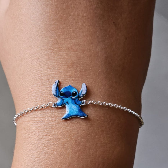PULSERA PLATA COLOR STICH