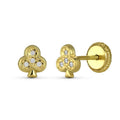MINI PENDIENTES TRÉBOL CON CIRCONITAS
