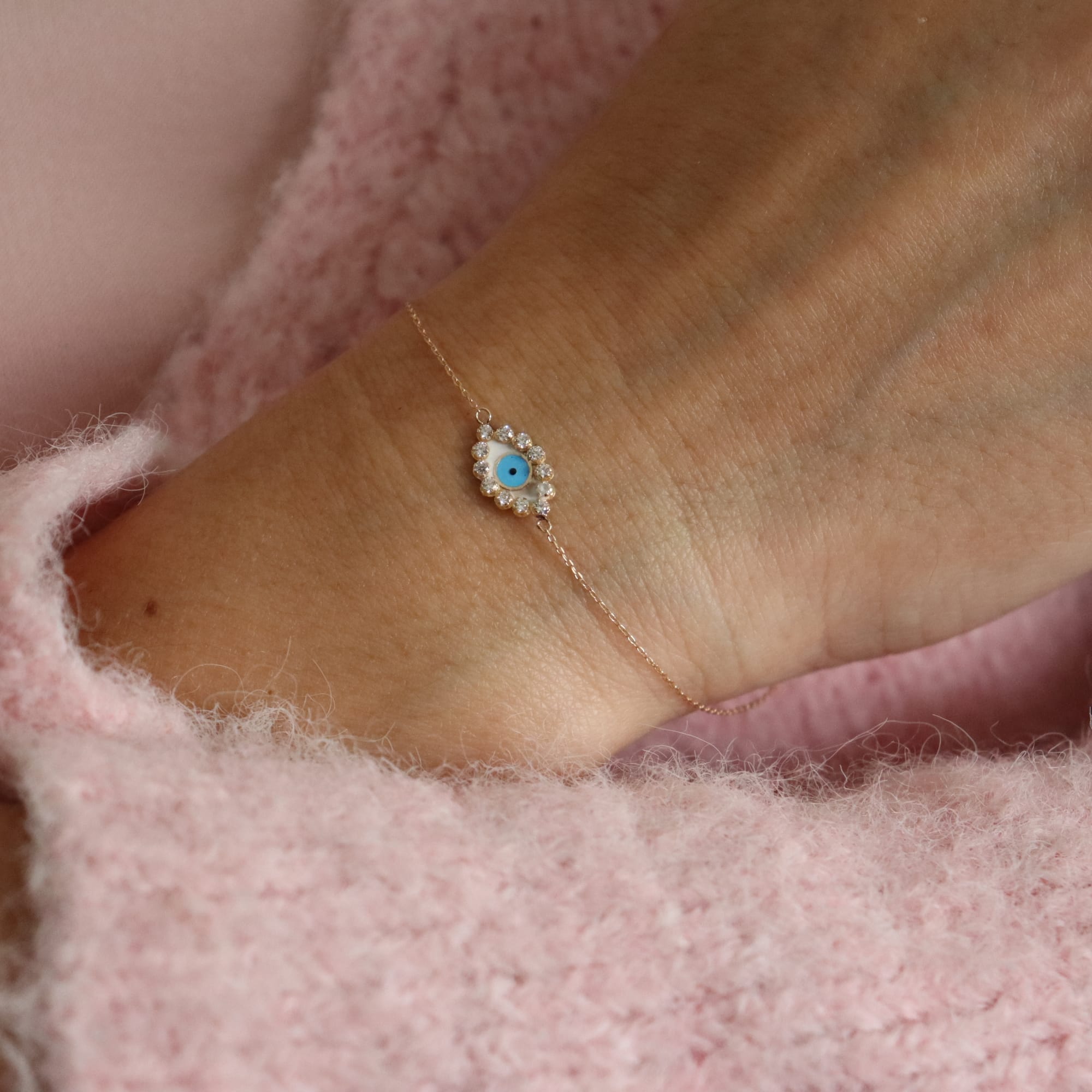 PULSERA OJO TURCO ORO