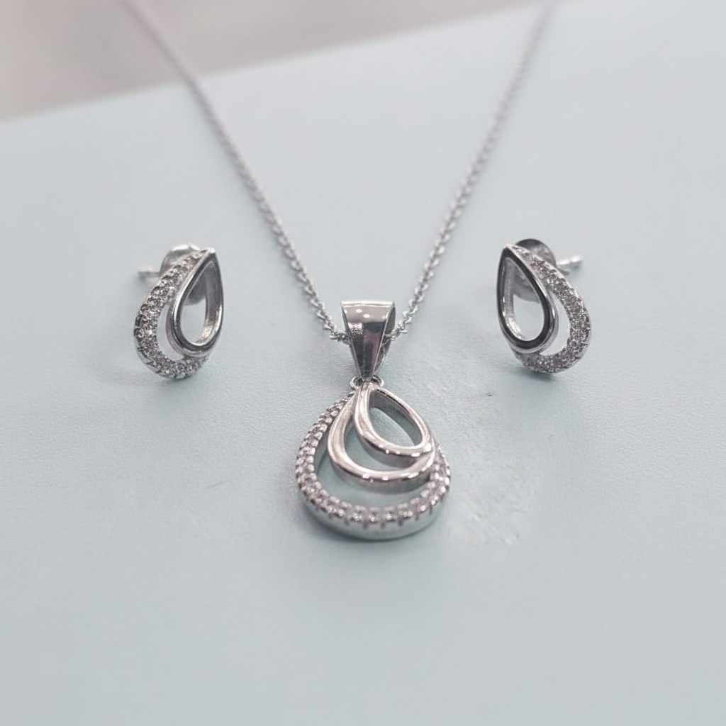 CONJUNTO GOTA PLATA DE LEY