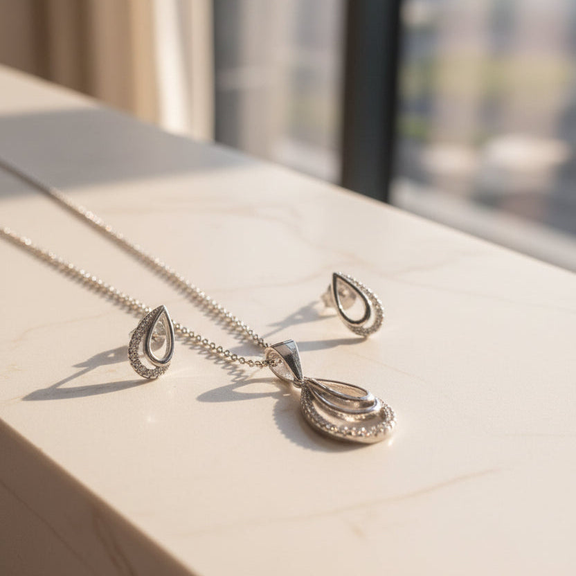 CONJUNTO GOTA PLATA DE LEY
