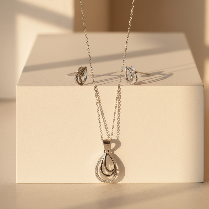 CONJUNTO GOTA PLATA DE LEY