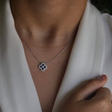 Collar Trebol Circonitas Cobinadas