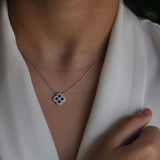 Collar Trebol Circonitas Cobinadas