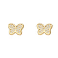 PENDIENTE MARIPOSA MULTIPIEDRAS 18K-P256
