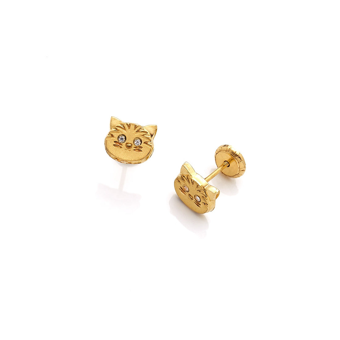 PENDIENTES GATITOS CON CIRCONITAS