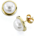PENDIENTES PERLA BOTON CON FILO EN ORO