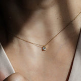 COLLAR LAGRIMA TOPACIO AZUL