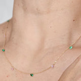 COLLAR MULTIPIEDRAS ORO