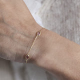 PULSERA CON CIRCONITAS OVALES ROSA -  JPUS59