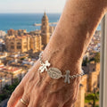 PULSERA ABUELA O MAMÁ CON COLGANTE 2 NIÑOS