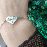 PULSERA CORAZÓN MAMÁ CIRCONITA