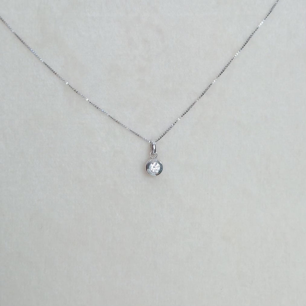 COLLAR CHATÓN CIRCONITA ORO BLANCO