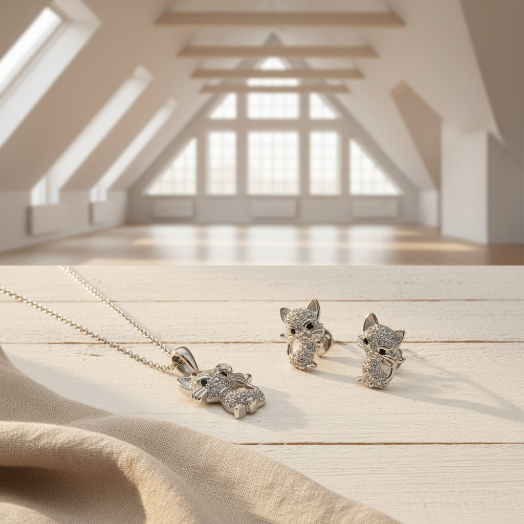 CONJUNTO GATITOS CON CIRCONITAS