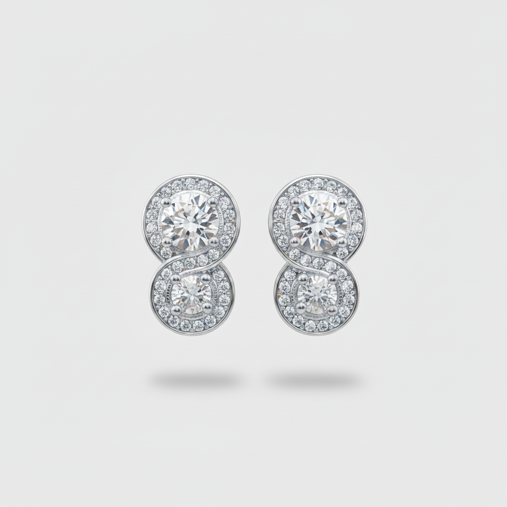 PENDIENTES PLATA DE LEY CIRCONITAS CLIP