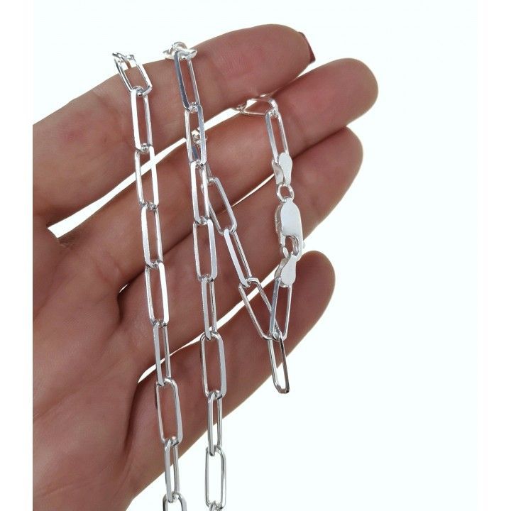 CADENA FORZADA ALARGADA PLATA DE LEY