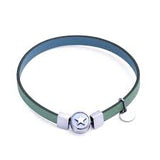 Pulsera Eco de acero reciclado con correa vegana reversible azul denim y verde 75342P01019