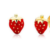PENDIENTES FRESA ESMALTADA 18KJPN47/1