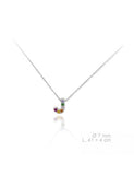 MINI INICIALES PLATA CIRCONITAS MULTICOLOR