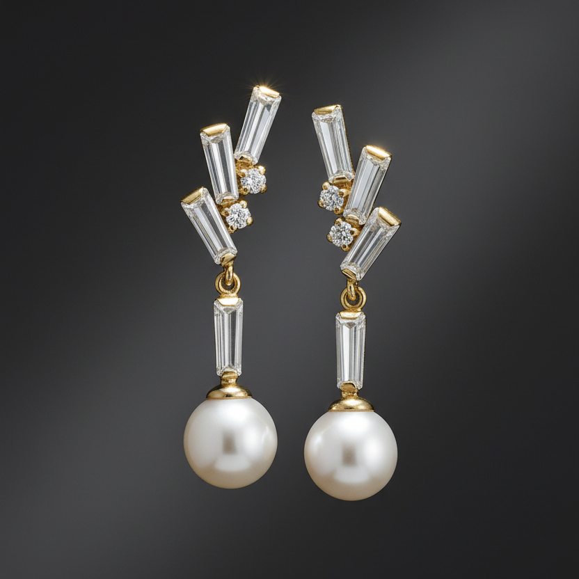 PENDIENTES LARGOS CIRCONITAS PERLAS