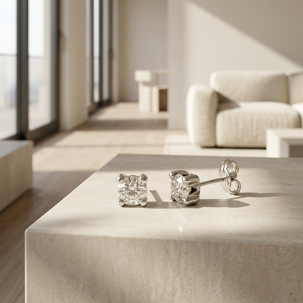 PENDIENTES LU ORO BLANCO JPS3300/B