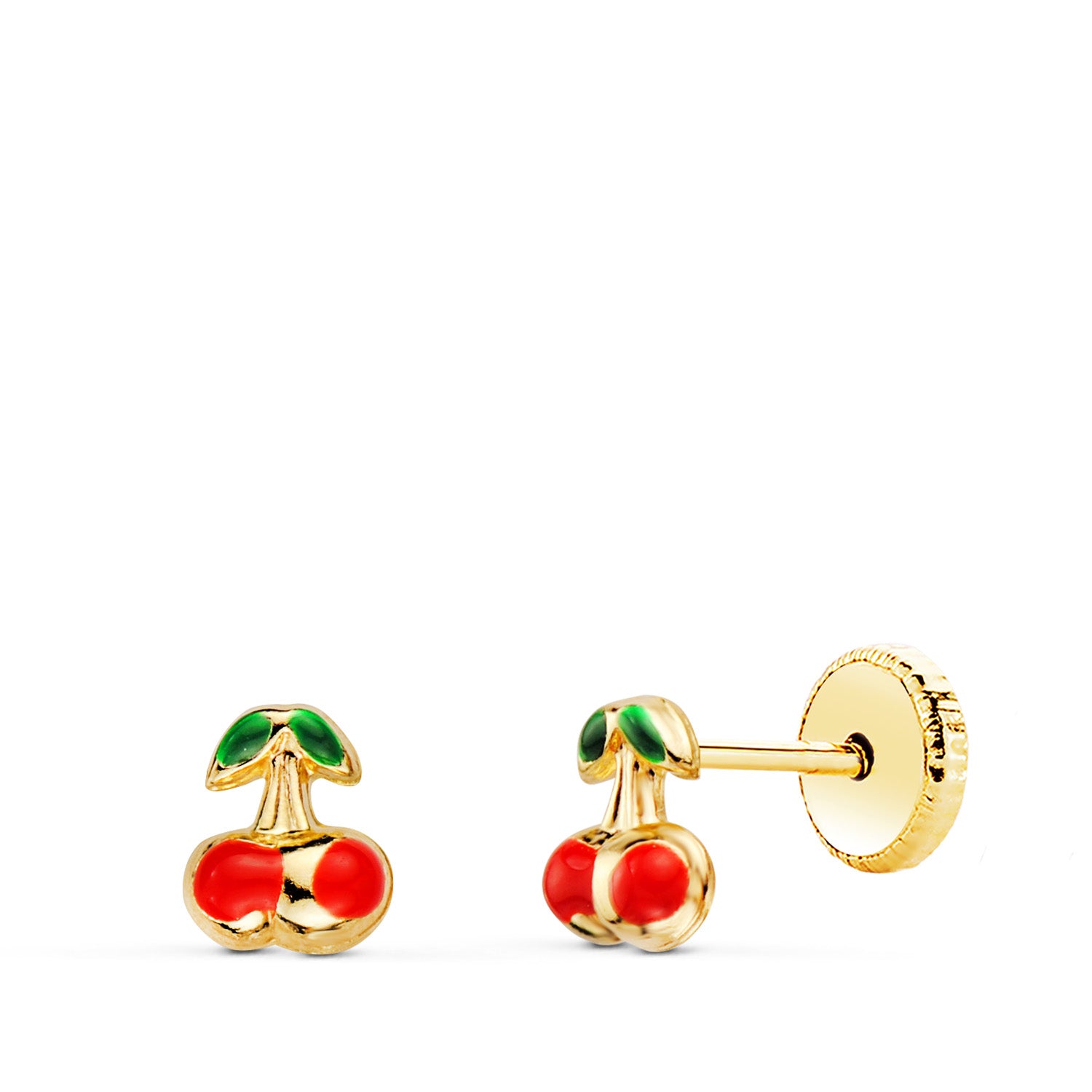 PENDIENTE CEREZA PRIMERA POSTURA  18K-P024