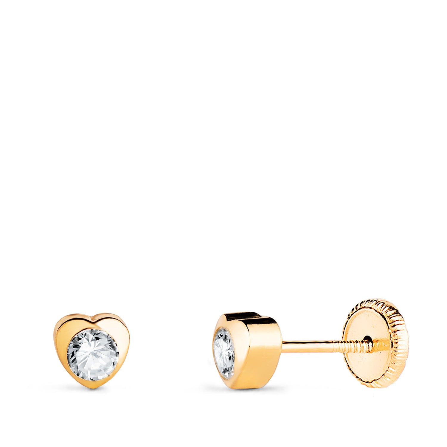 PENDIENTES CORAZON CIRCONITA 18K-P248