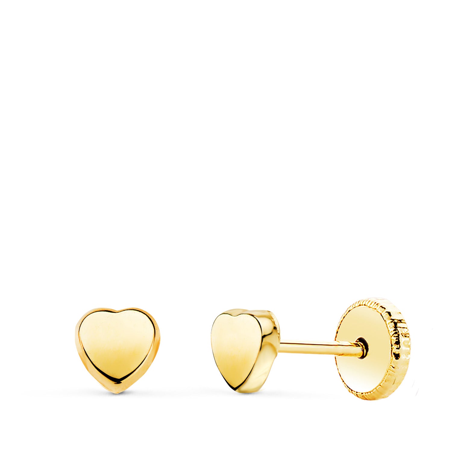 PENDIENTES CORAZONES LISOS PRIMERA POSTURA