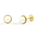PENDIENTES FILO ORO CON PERLA 6MM