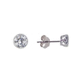 PENDIENTE CHATON 4MM S925-057