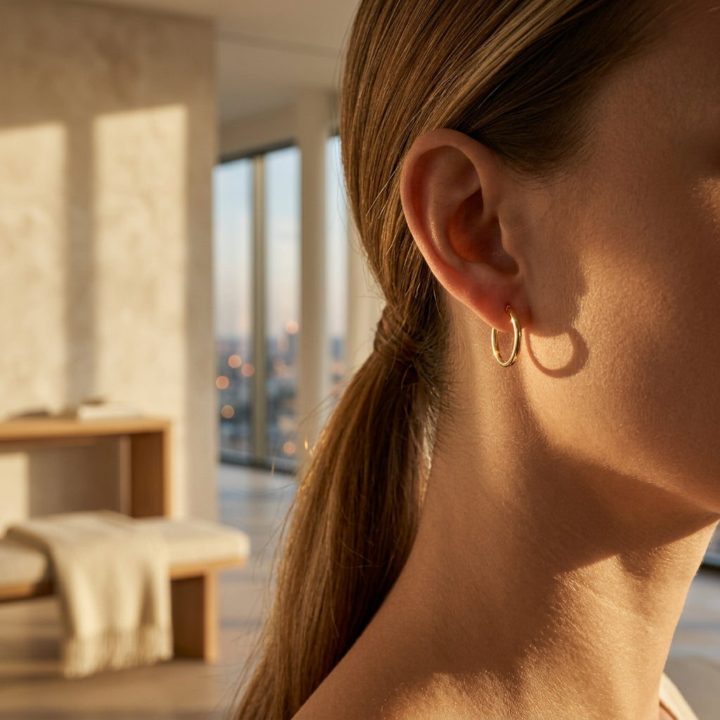 PENDIENTES AROS TUBOS 15 MM
