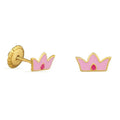 PENDIENTES CORONITAS ROSA