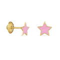 PENDIENTES ESTRELLAS ROSAS