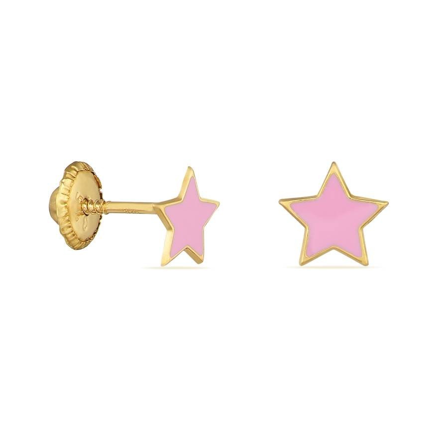 PENDIENTES ESTRELLAS ROSAS